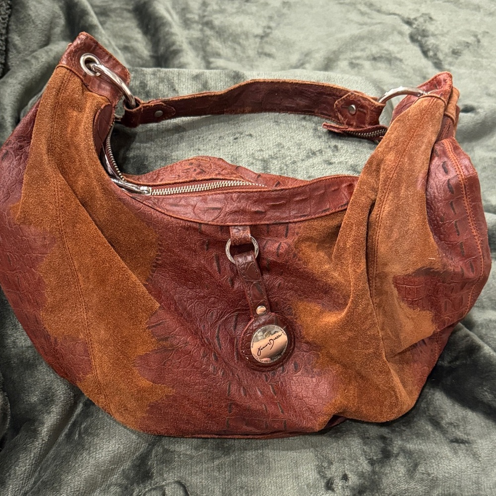 Junior Drake Rustic Leather Hobo Bag